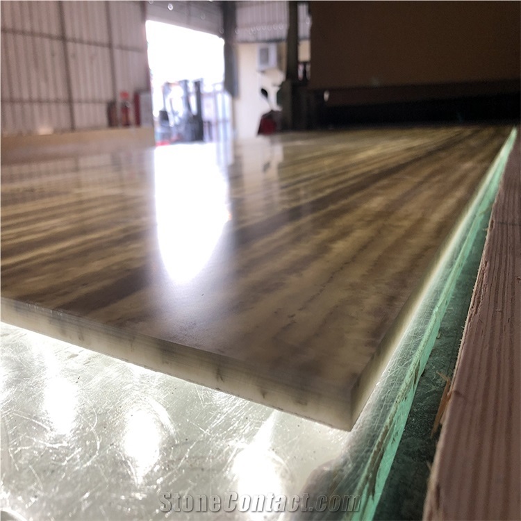 Interior Translucent Artificial Yellow Wall Stone