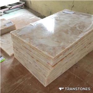 Polished Faux Stone Pattern Acrylic Artificial Onyx Slab