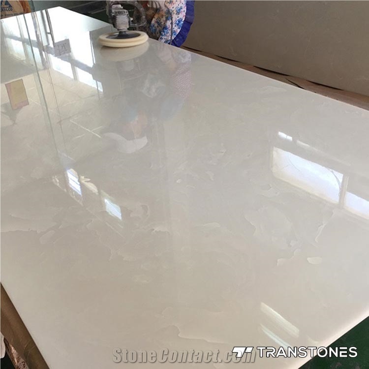 Polished Faux Stone Slab Chinese Style Carving