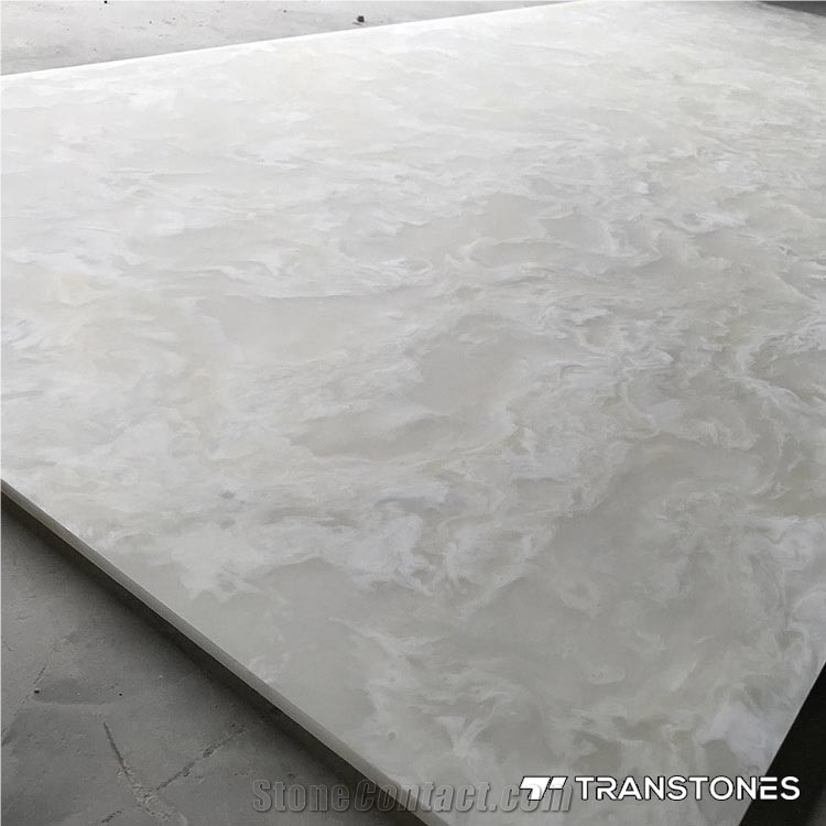 Translucent Alabaster White Artificial Onyx