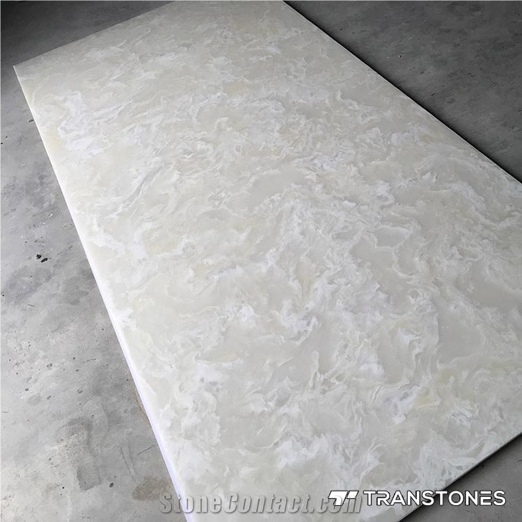 Translucent Alabaster White Artificial Onyx
