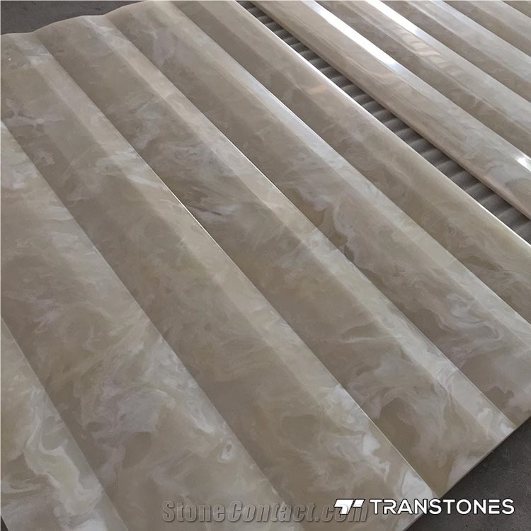 Translucent Alabaster White Artificial Onyx