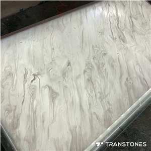 Translucent Artificial Stone Wall Panel Faux Slab