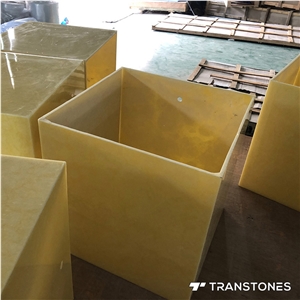 Translucent Faux Alabaster Column & Lighting Box