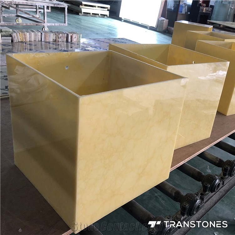 Translucent Faux Alabaster Column & Lighting Box
