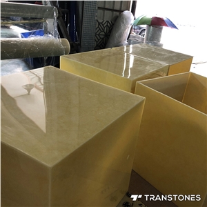 Translucent Faux Alabaster Column & Lighting Box