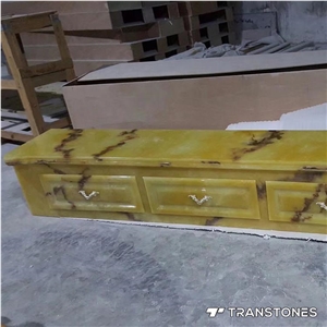 Translucent Faux Stone Alabaster Tabletop Slabs