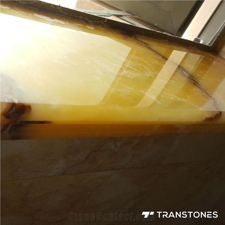 Translucent Faux Stone Alabaster Tabletop Slabs