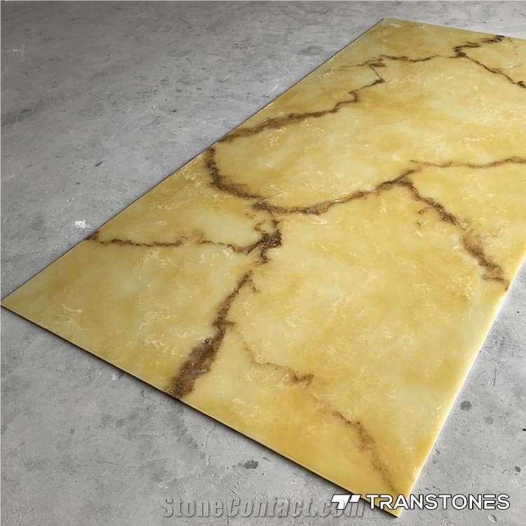 Translucent Faux Stone Alabaster Tabletop Slabs
