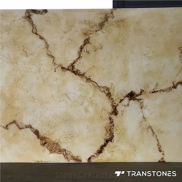 Translucent Faux Stone Alabaster Tabletop Slabs