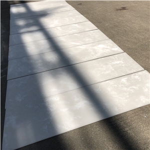 Translucent Polished Surface Faux Alabaster Slab
