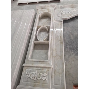 Translucent White Artificial Wall Covering Stone