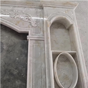 Translucent White Artificial Wall Covering Stone