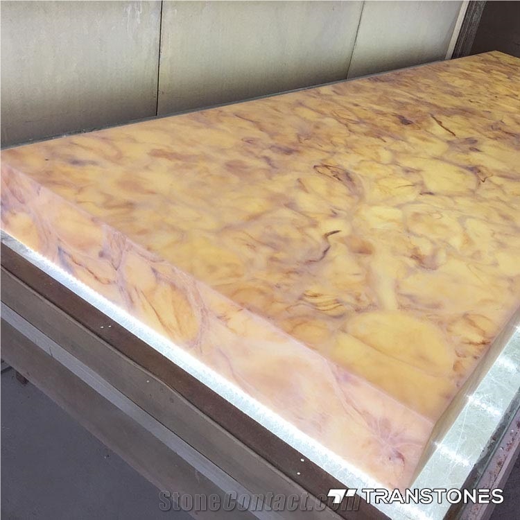 Transparency Artificial Stone Alabaster Sheet Slab