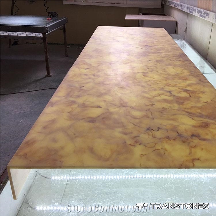 Transparency Artificial Stone Alabaster Sheet Slab
