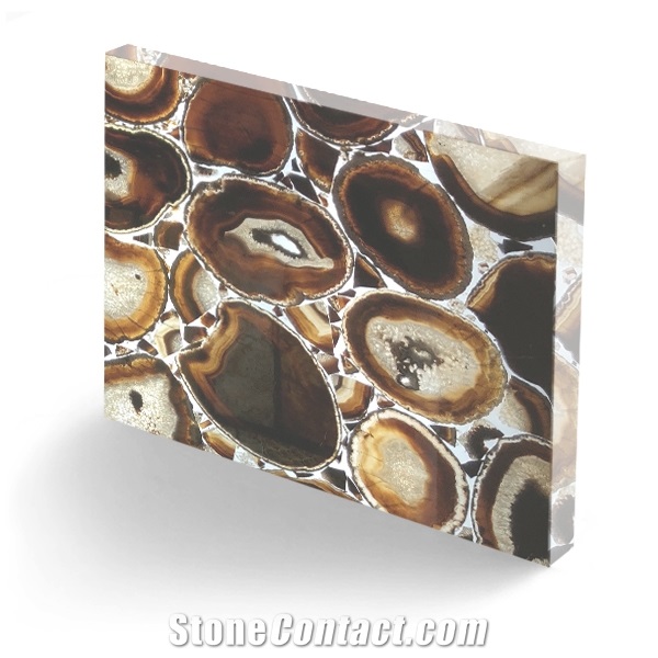 Transtones Backlit Agate Semi Precious Stone Slab