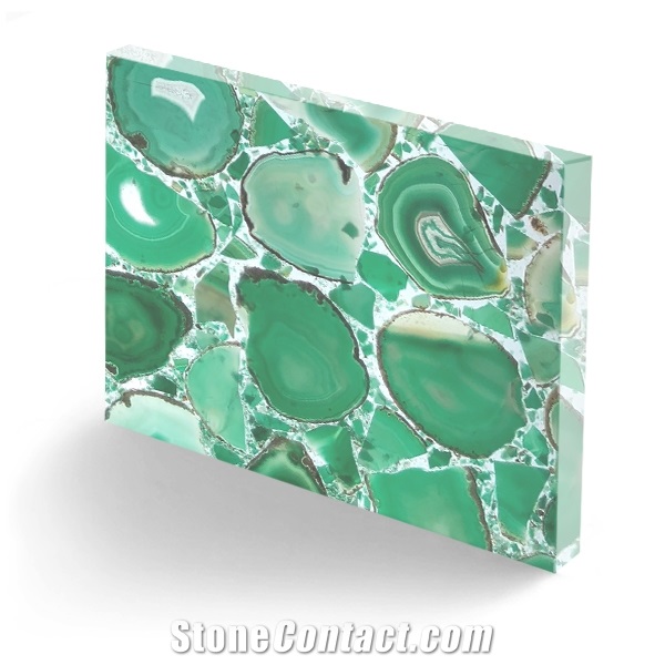 Transtones Backlit Agate Semi Precious Stone Slab
