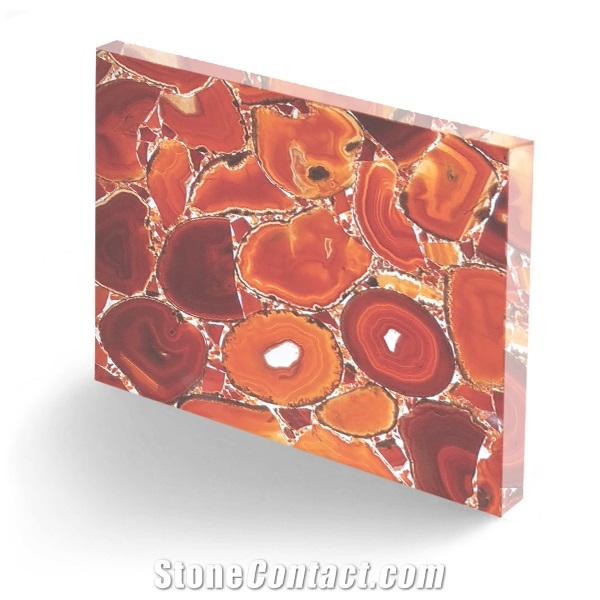 Transtones Backlit Agate Semi Precious Stone Slab