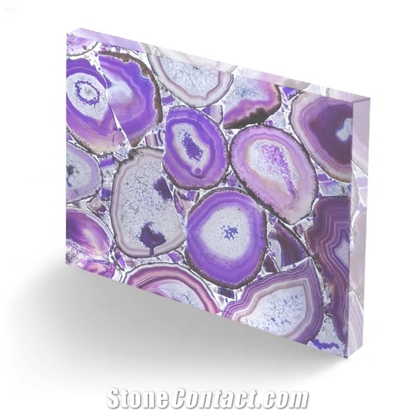 Transtones Backlit Agate Semi Precious Stone Slab