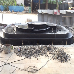 China Black Granite Stairs Price