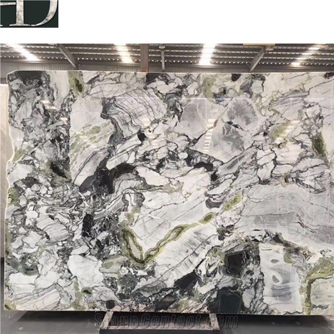 White Beauty Green Marble/Ice Jade Slabs and Tiles