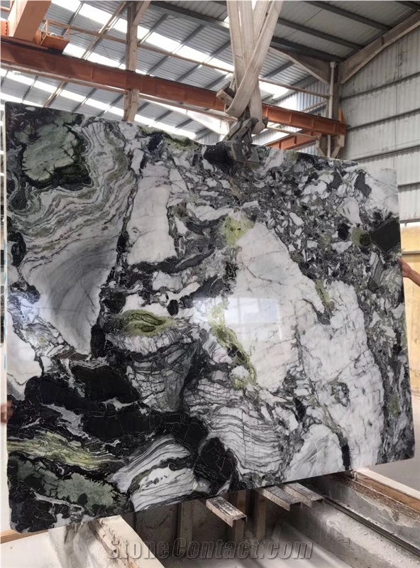 White Beauty Green Marble/Ice Jade Slabs and Tiles
