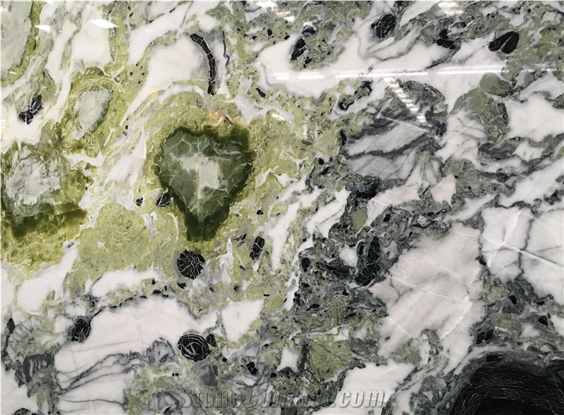 White Beauty Green Marble/Ice Jade Slabs and Tiles