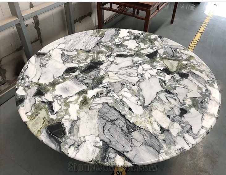 White Beauty Green Marble/Ice Jade Slabs and Tiles