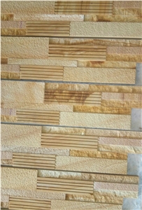 Teak Wood Sandstone Mosaic Pattern 3