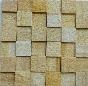 Teak Wood Sandstone Mosaic Pattern 3