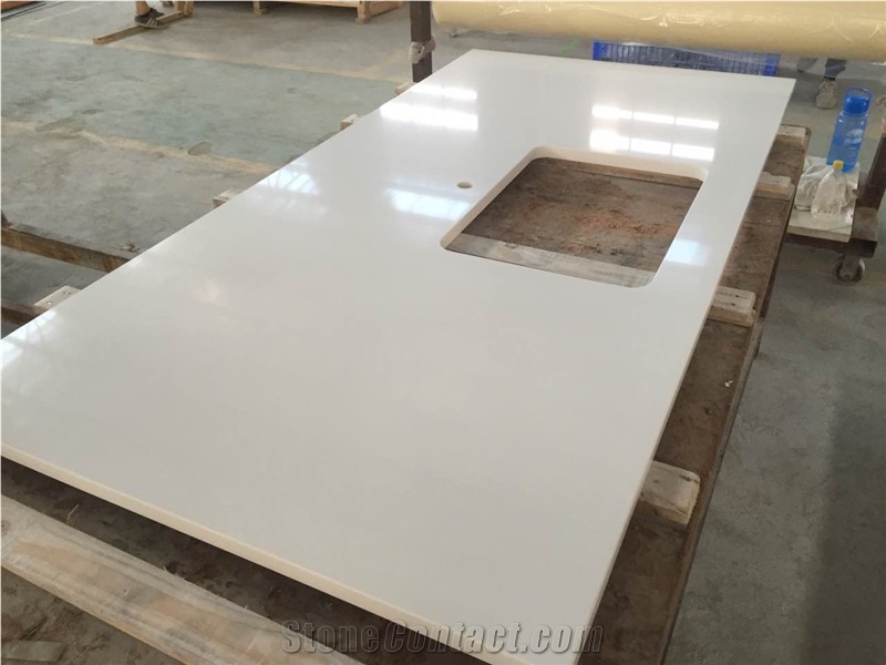 Prefab Quartz Stone Kitchen Countertop