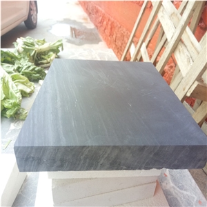 Black Limestone Qingdao Slabs Tiles for Flooring