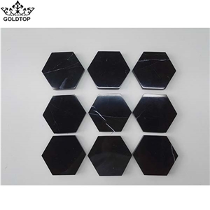 Black Marble Coasters,Drink,Home,Office Decor