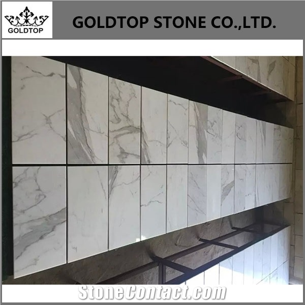 Calcatta Gold White Marble Flooring Statuary White