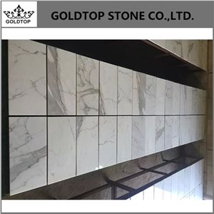 Calcatta Gold White Marble Flooring Statuary White