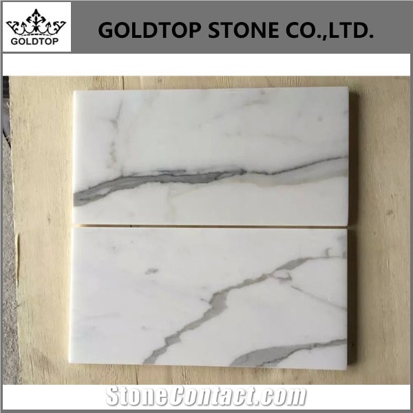 Calcatta Gold White Marble Flooring Statuary White