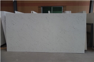 Carrara White Artificial Quartz White Quartz Slabs