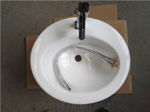 Ceramic Sink Round for Kitchen and Bathroom