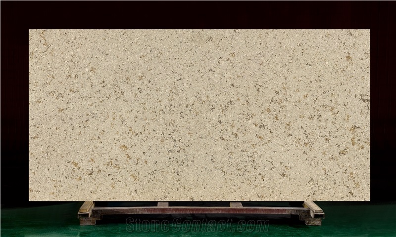 Custom Brown Quartz Slab/Quartz Stone for Kitchen