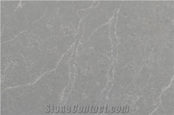 Enginee Gray Quartz Stone Slabs for Countertops
