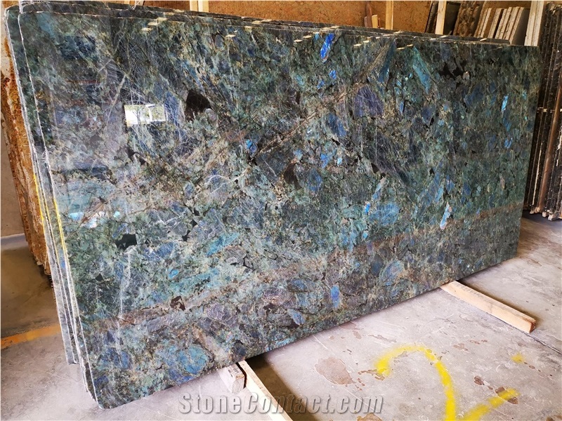 Labradorite Blue Granite,Madagascar Lemurian Slabs