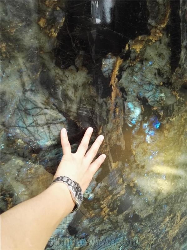 Labradorite Blue Granite,Madagascar Lemurian Slabs