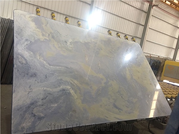 Luxury Azul Cielo Marble Slab & Tiles Sky Blue