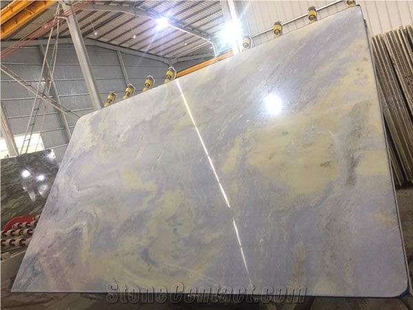 Luxury Azul Cielo Marble Slab & Tiles Sky Blue