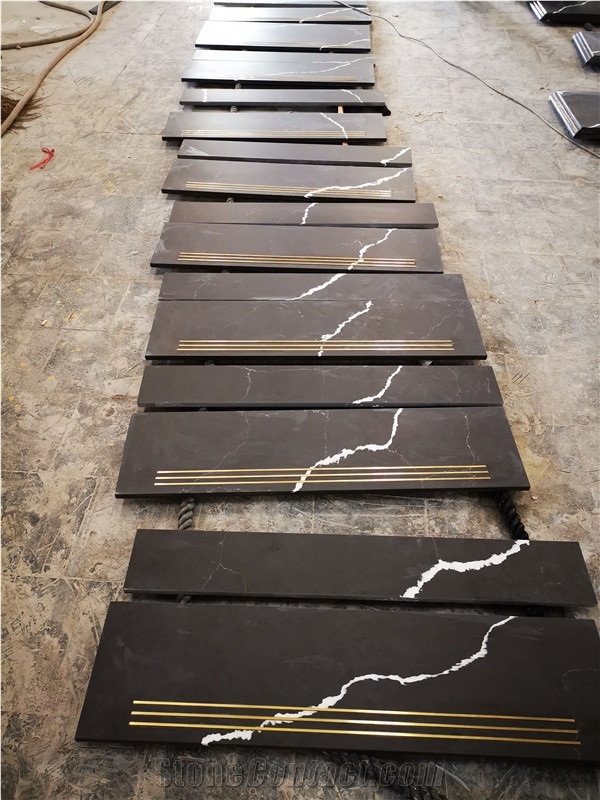 Nero Marquina Quartz Tiles&Slabs Flooring&Walling