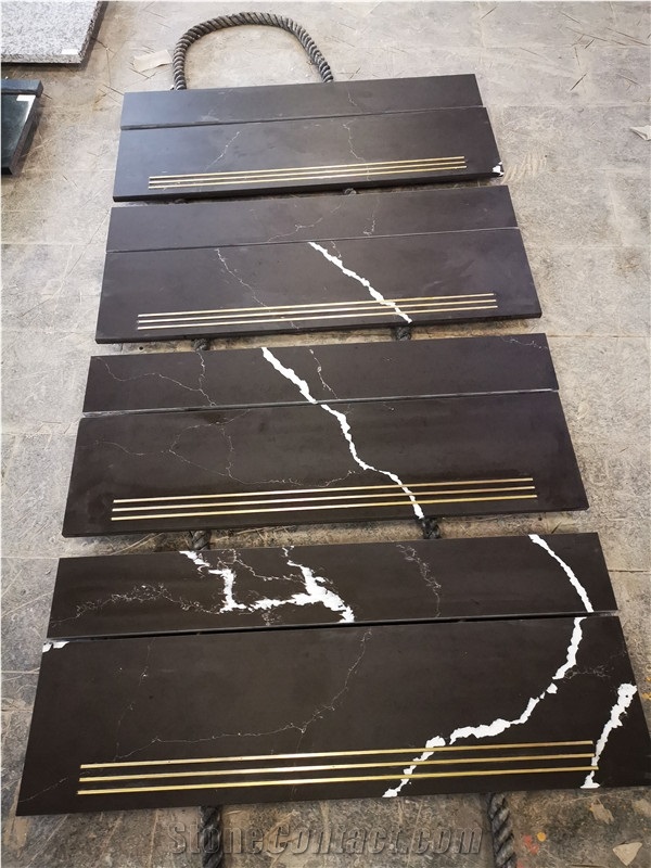 Nero Marquina Quartz Tiles&Slabs Flooring&Walling