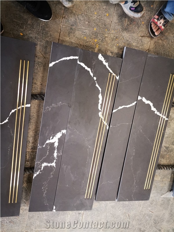 Nero Marquina Quartz Tiles&Slabs Flooring&Walling