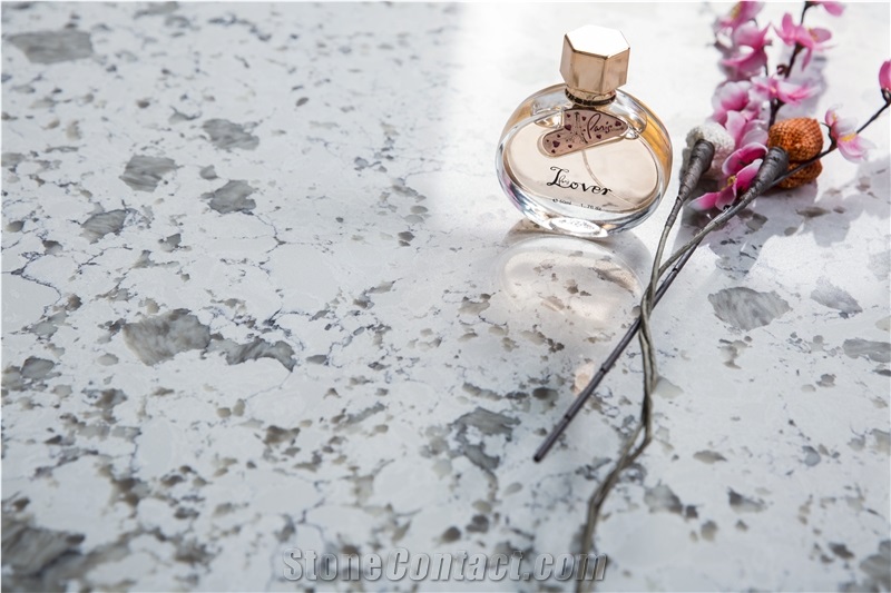 Popular Colors White Sparkle Artificial Quartz