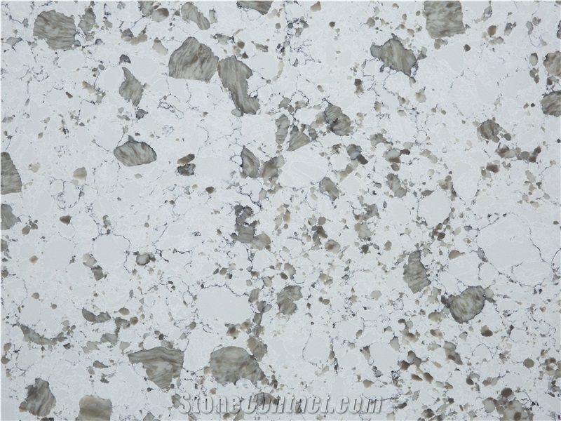 Popular Colors White Sparkle Artificial Quartz