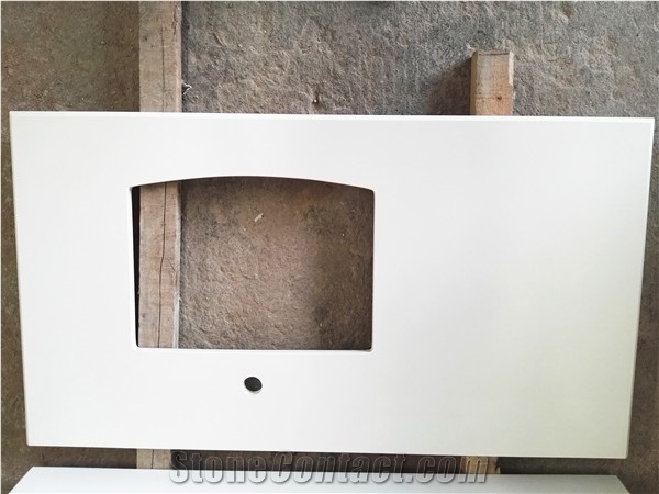 Pure White Quartz Stone Quartz Crystal Countertops